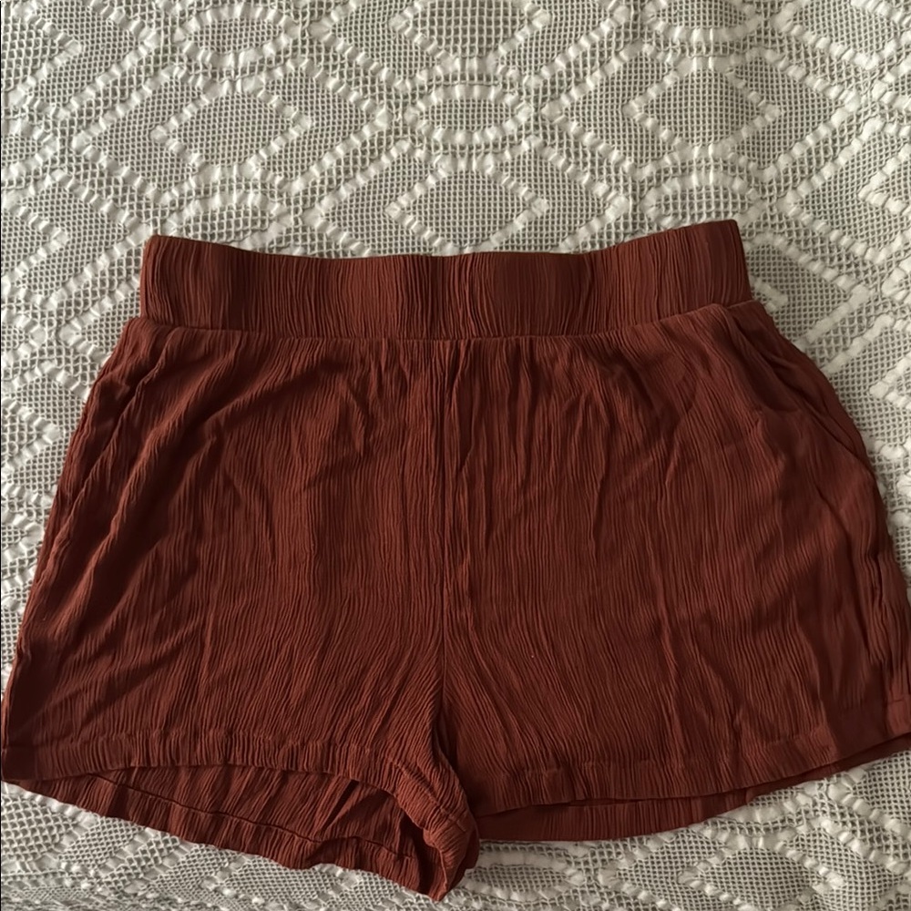 Abound Brown High Waist Shorts Casual Fit